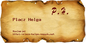 Placz Helga névjegykártya